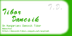 tibor dancsik business card